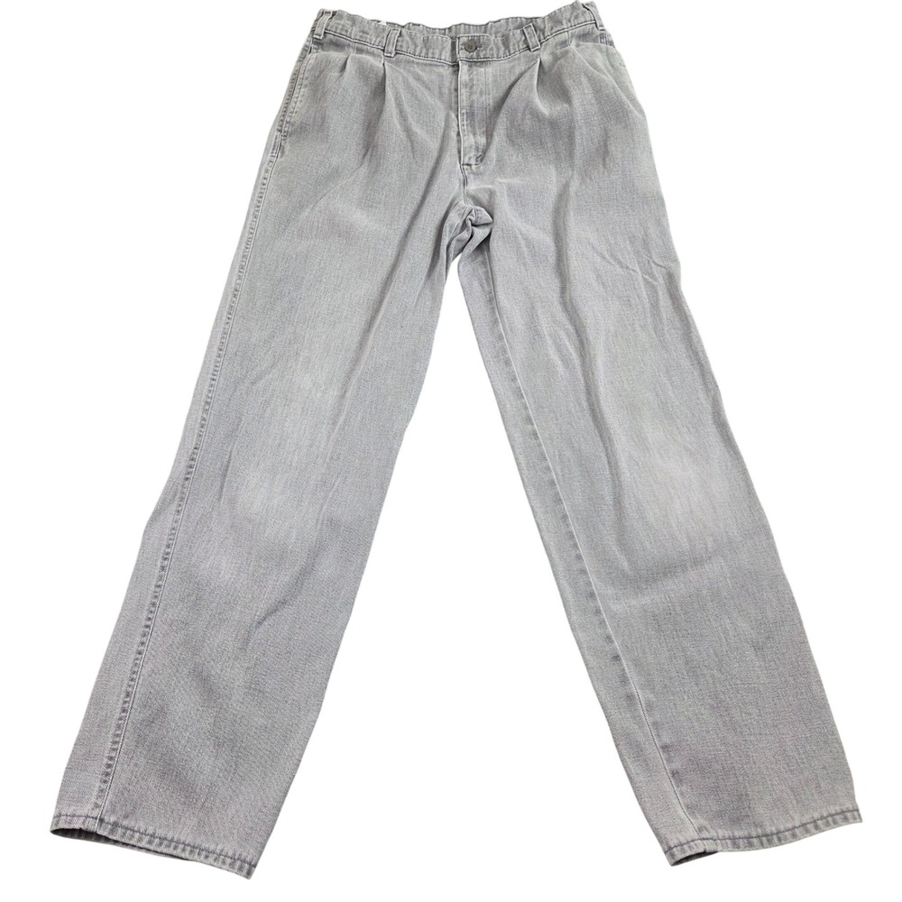 Dockers Levi‎ Strauss Mens 32x32 Charcoal Gray Denim Jeans Relaxed Straight Leg